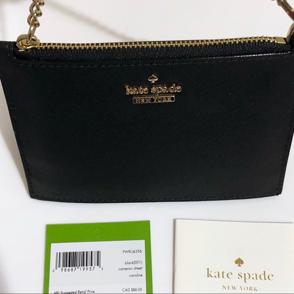 Kate Spade Black zipper Wallet Wristlet - Picture 3 of 5
